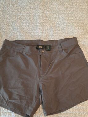 Women's Flat Front Gray Performance Shorts